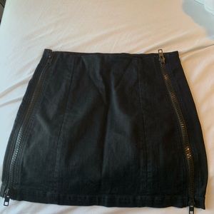 Carmar denim zip up skirt